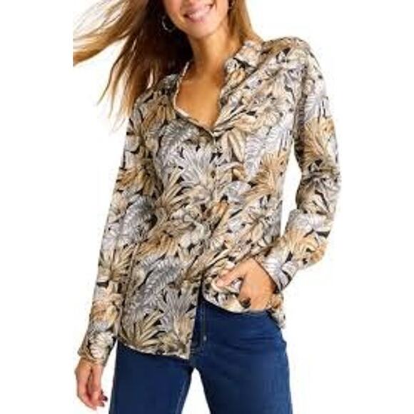 Tommy Bahama  | M | Grand Canal Long-Sleeve Silk Shirt Button Down Up Top - Picture 1 of 5